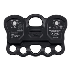 Petzl Reeve red indicators showing unlocked flanges for safe use.