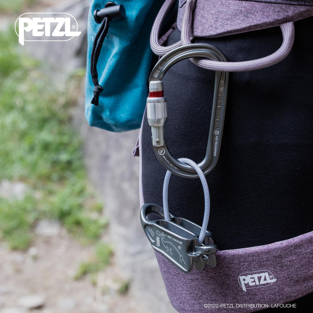 PETZL Reverso gray compact design for versatile rope compatibility