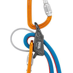 PETZL Reverso gray rope slots close-up reduces wear