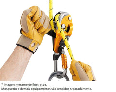 PETZL RIG auto-lock system secures rope with a simple release.