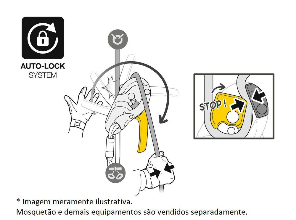 PETZL RIG wear plate reinforces rope friction for heavy use.
