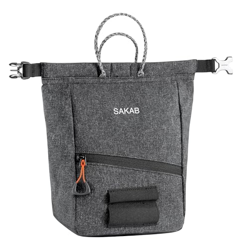 Petzl Sakab magnetic closure keeps chalk secure during climbs