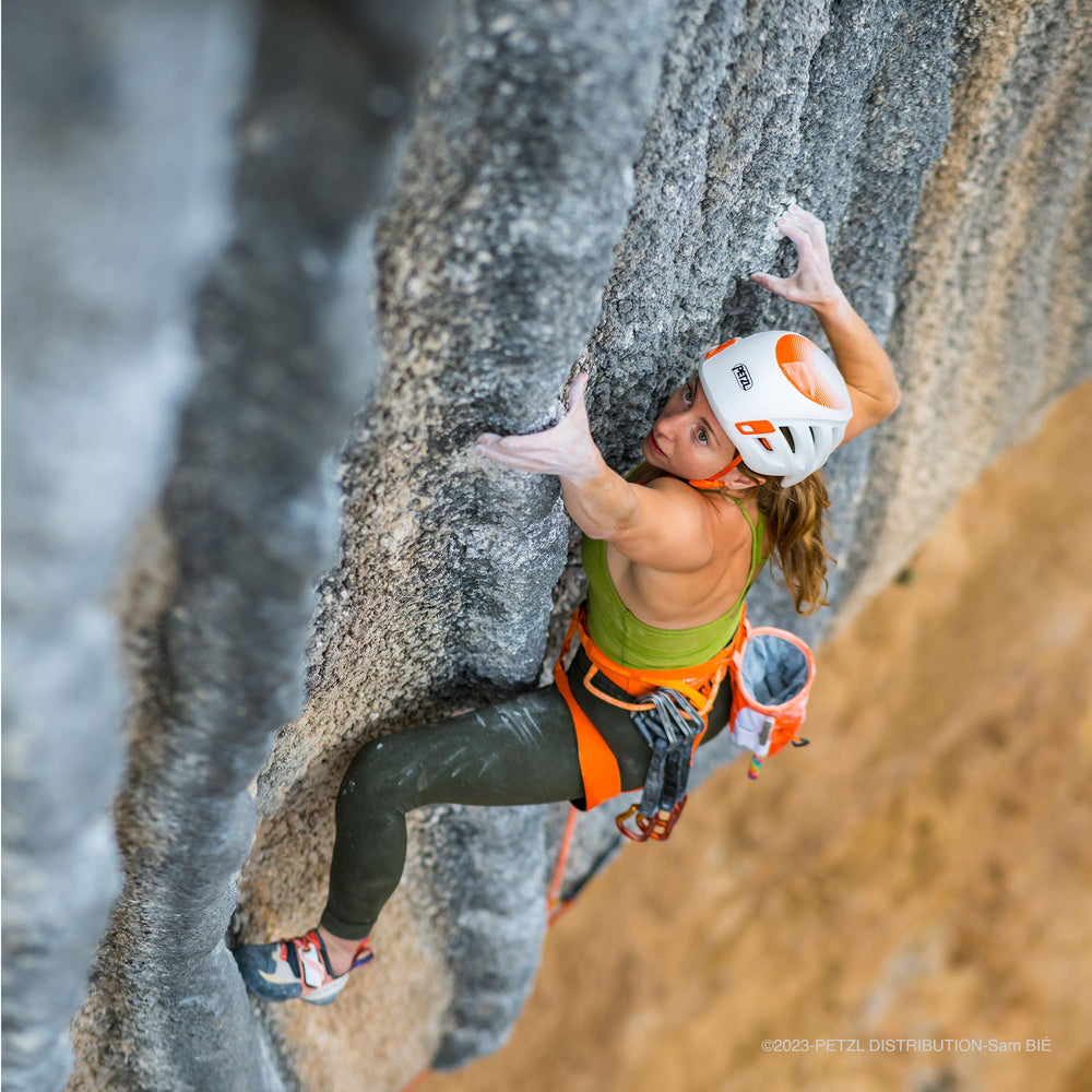 Petzl Sakapoche contents-easy-access illustrates quick chalking and item retrieval.
