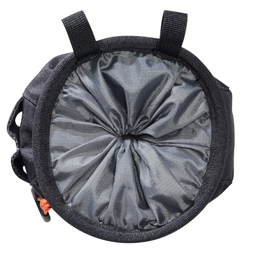Petzl Sakapoche open-chalk-access shows intuitive use during climbs.