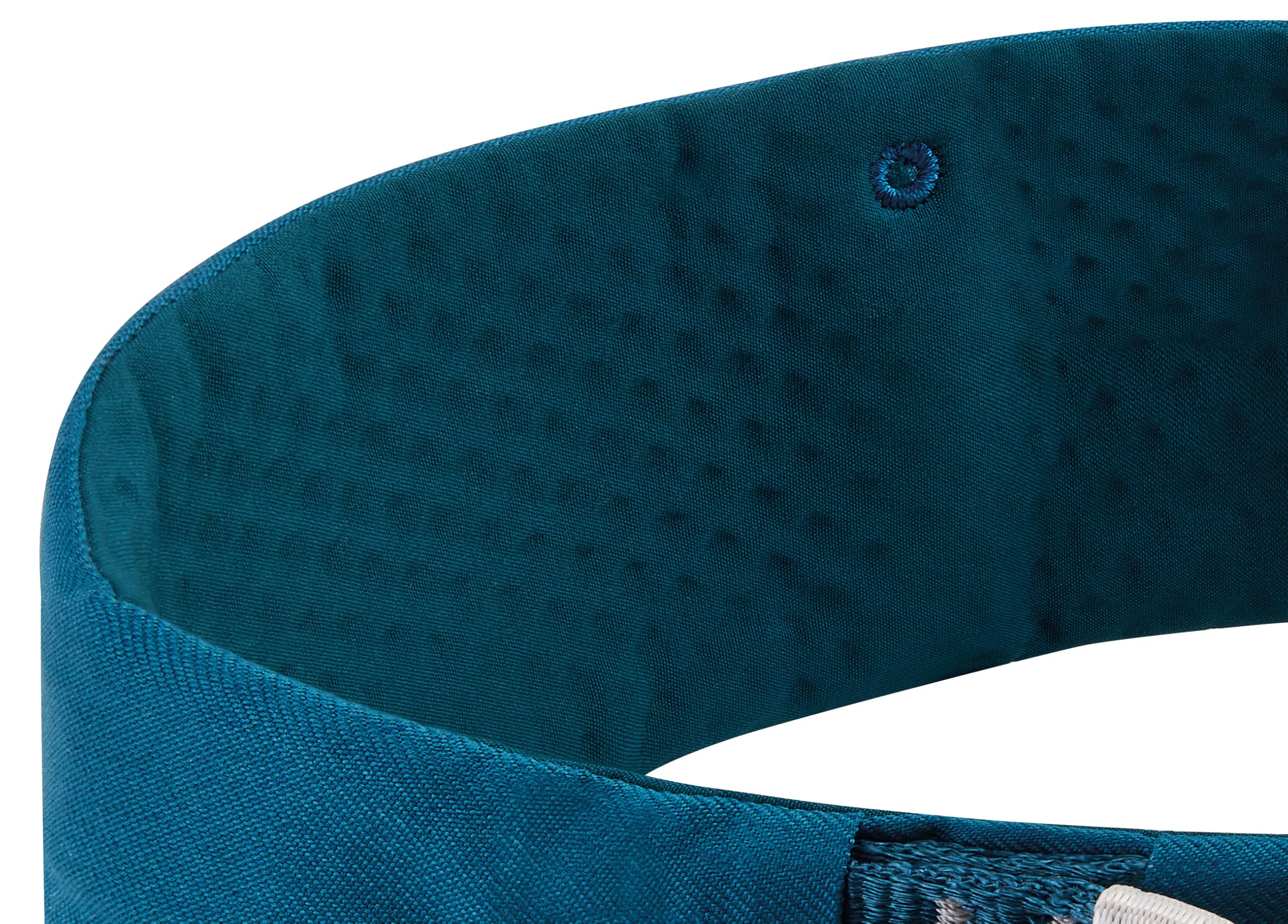 PETZL Sama back view highlights waistbelt fit and support during belays.