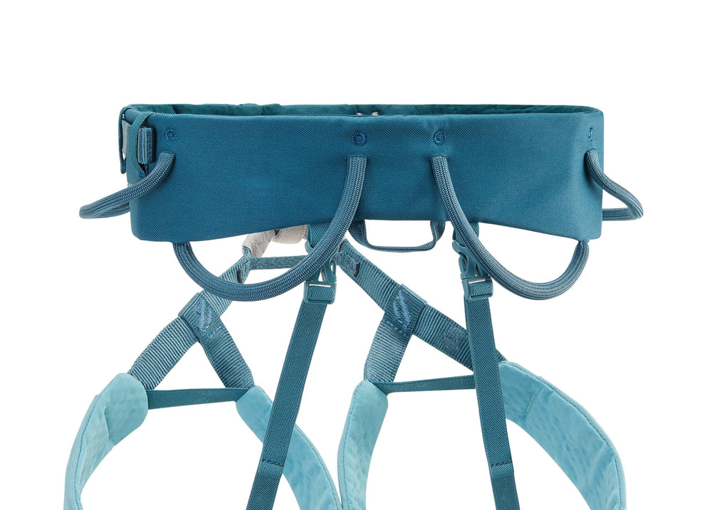 PETZL Sama rear gear loops, angled to bring gear forward under pack.