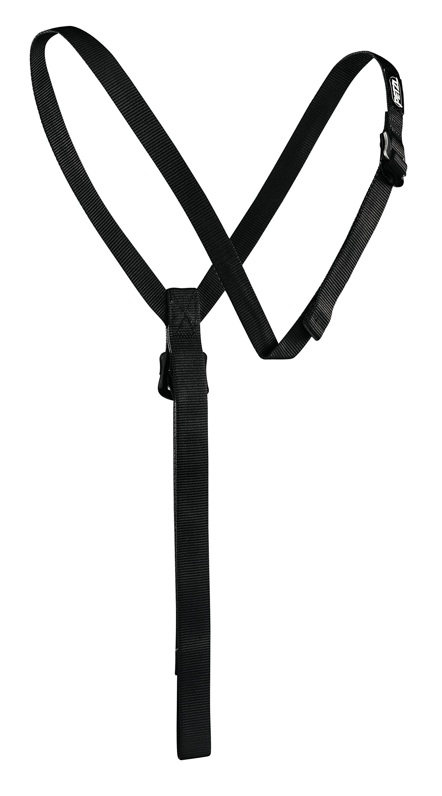 Petzl SECUR shoulder straps positioned for CROLL ascender, ensuring stable fit and efficient ascent.