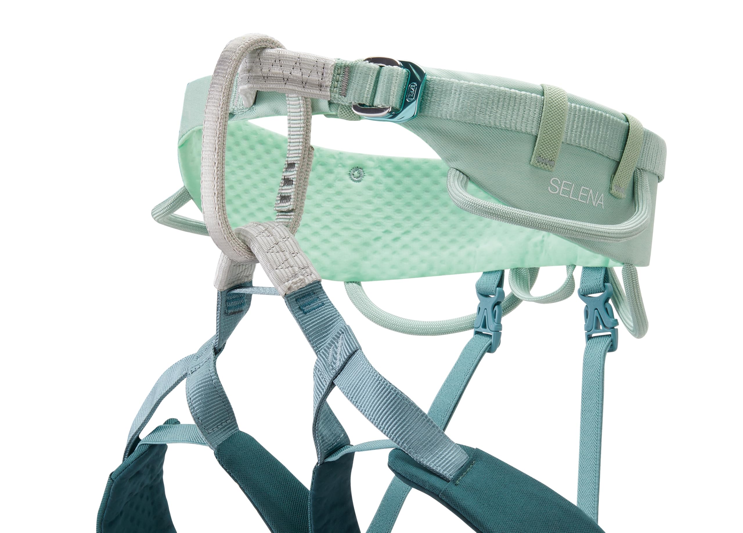 Petzl Selena gear loops front and rear keep gear accessible without interference.