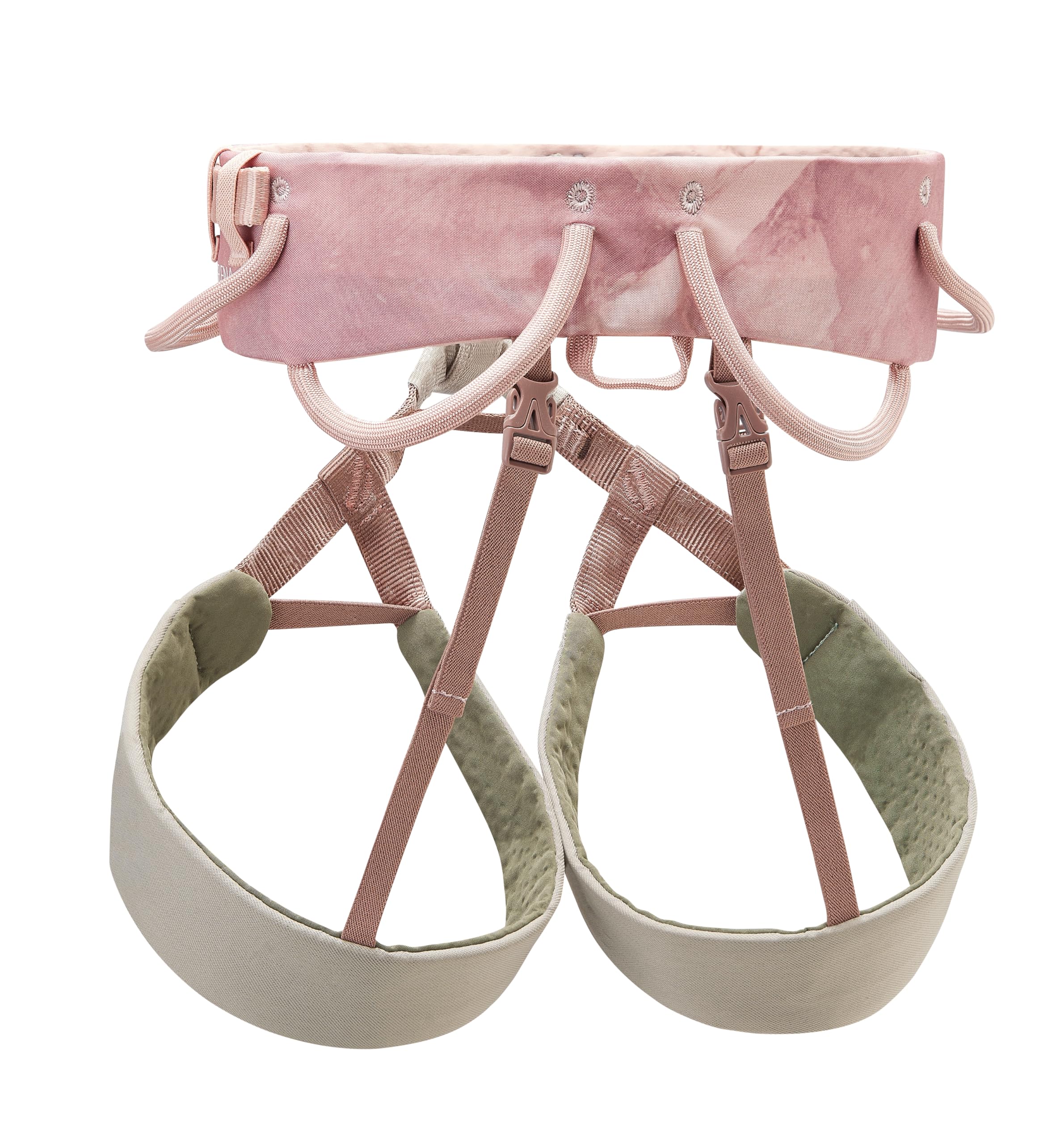 Petzl Selena rear view highlights flat rear loops for comfortable backpack wear.