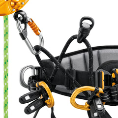 Petzl Sequoia bridge-height adjustment enables optimized work positioning.