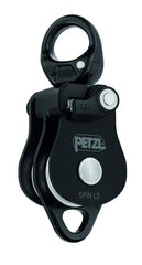 Petzl Spin L2 black pulley with walker enables efficient complex recovery operations.