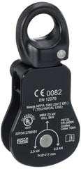 Petzl Spin S1 openable pulley displays red visual indicator when the mobile flange is unlocked.