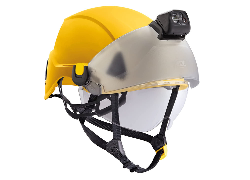 Petzl Strato unventilated shell and foam liner provide ANSI Z89.1 Type I Class E protection.