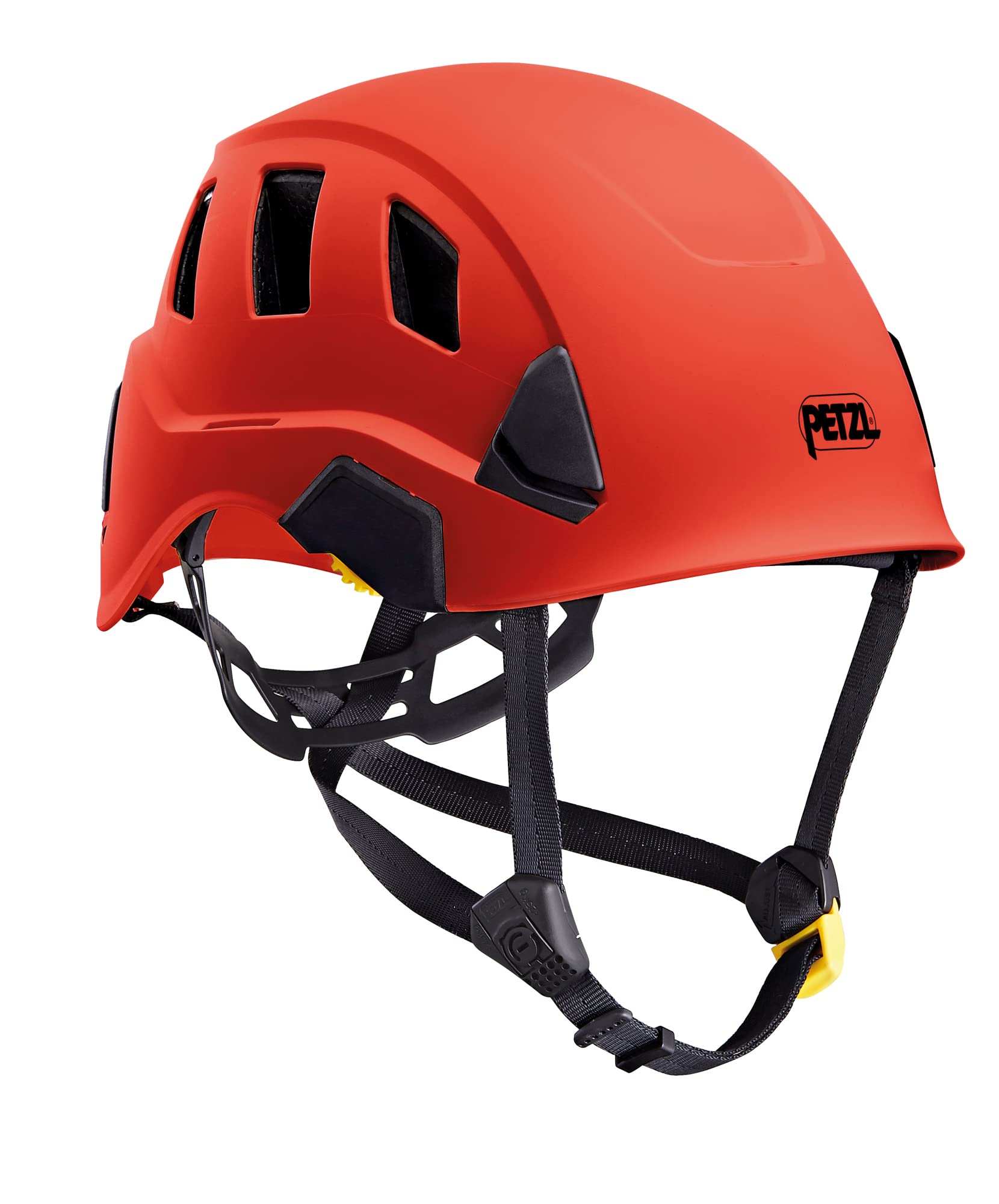 Petzl Strato Vent helmet front view highlighting its lightweight design for all-day wear