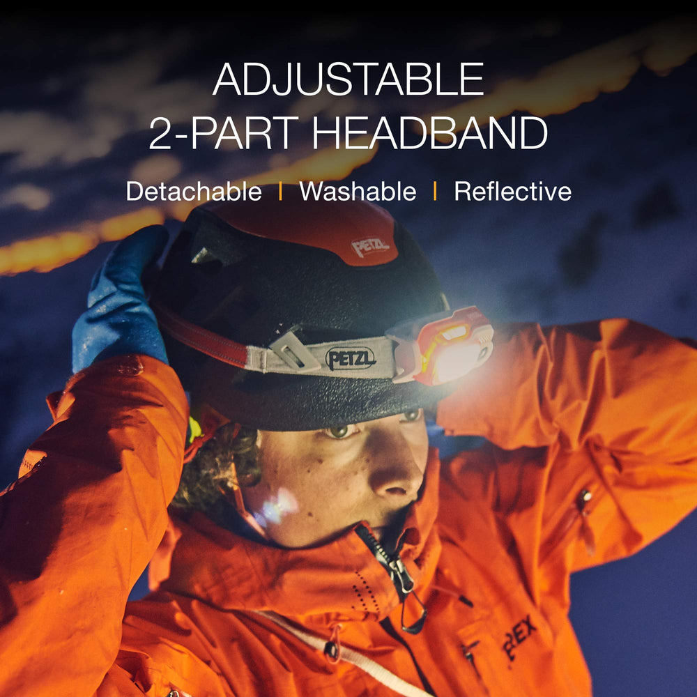 Petzl Swift RL battery indicator and reflective headband for visibility