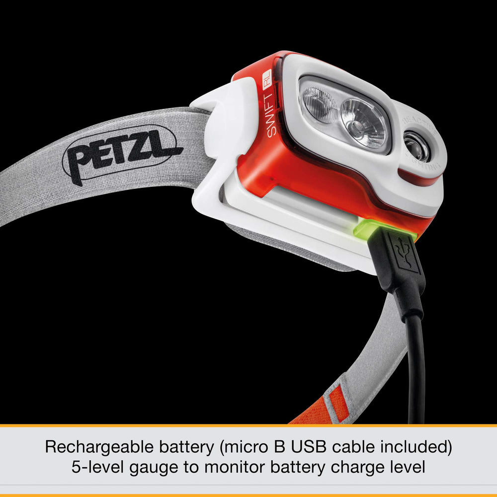 Petzl Swift RL beam distance up to 150m for distant objects