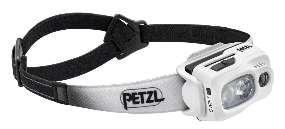 Petzl Swift RL headlamp beam distance highlights powerful sight for night hikes.