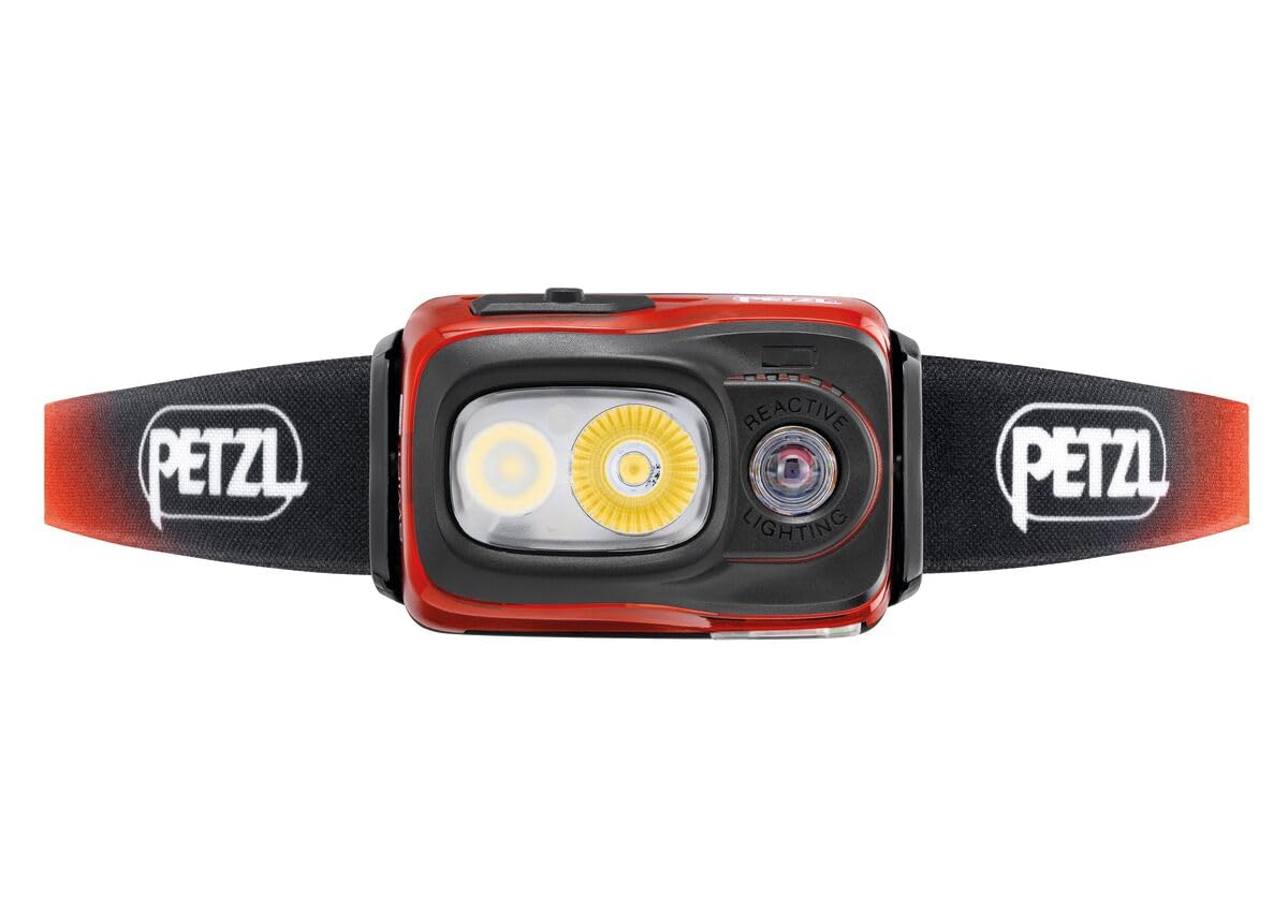 Petzl Swift RL showing Reactive Lighting mode auto-adjusts the beam.