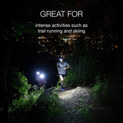 Petzl Swift RL auto-brightness in action with Reactive Lighting tech