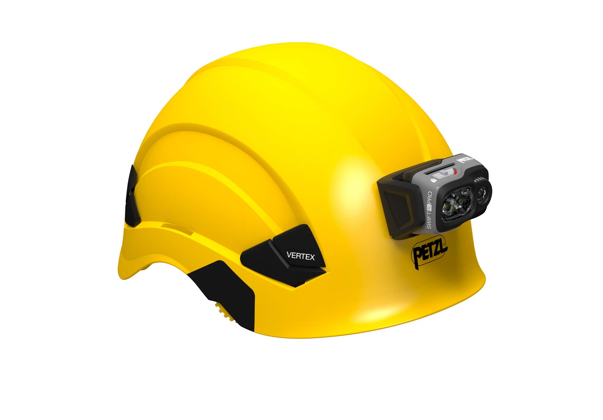 PETZL TACTIKKA ADAPT adhesive kit securing helmet mounting.