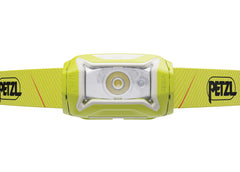 Petzl TIKKA headlamp worn on head for hands-free light during hikes and climbs.