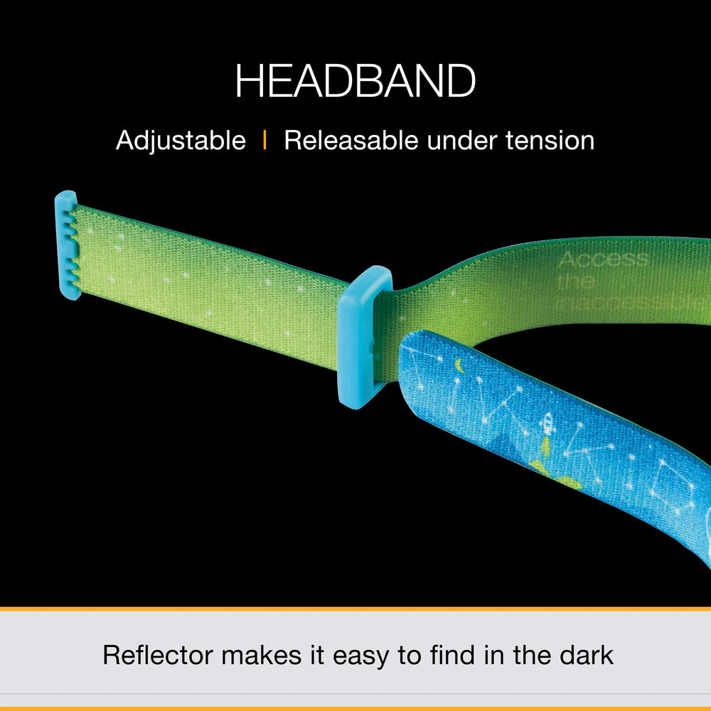 Automatic shut-off feature on PETZL TIKKID headlamp to save power