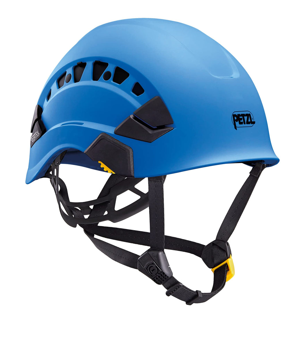 Petzl Vertex Vent shows adjustable ventilation holes for comfortable airflow.