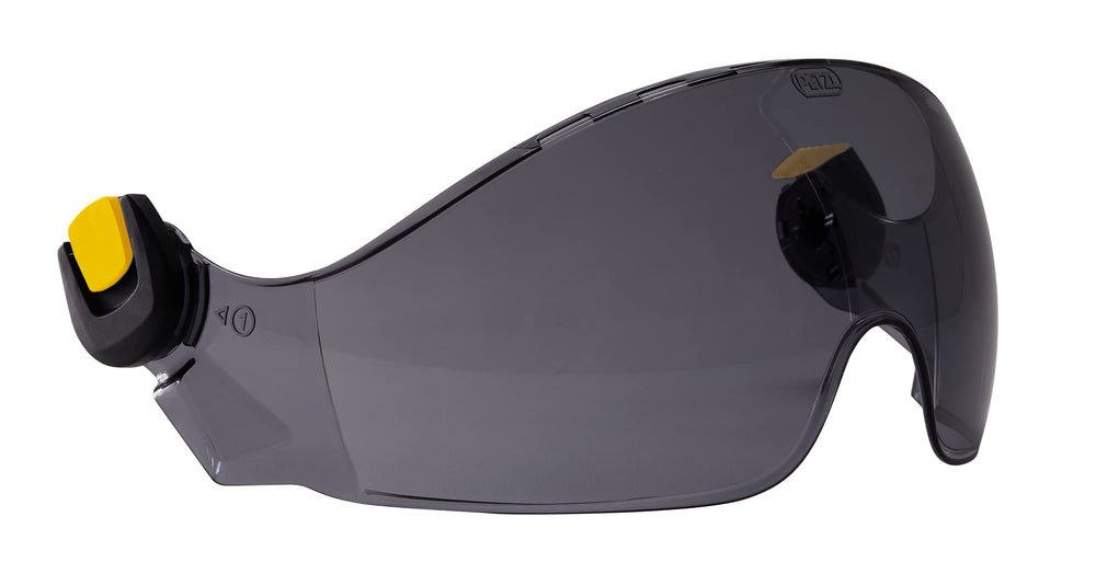 Petzl Vizir eye shield with EasyClip attached to Vertex helmet for quick protection