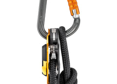 Petzl William carabiner Munter hitch ready top bar for easy belays and lowers.