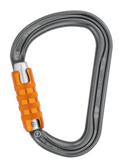 Petzl William carabiner HMS pear shape for organized belay stations and ropes.