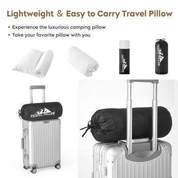 PEUJEW backpacking ready pillow suited for camping and hiking