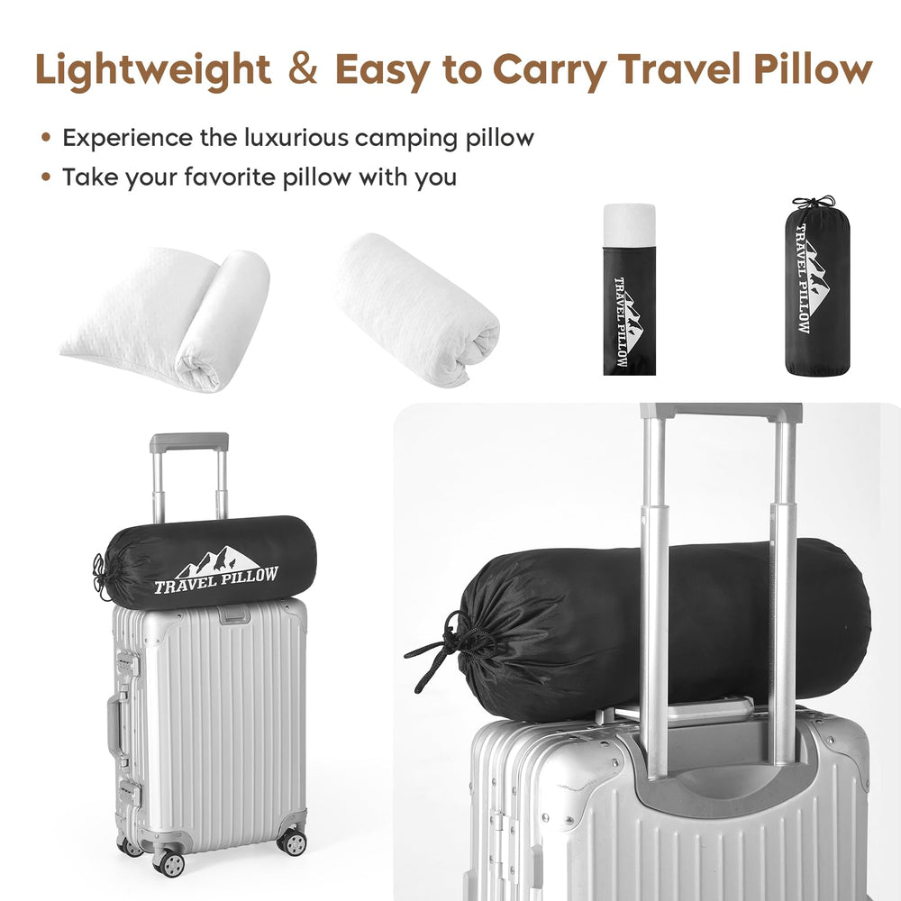 PEUJEW backpacking ready pillow suited for camping and hiking