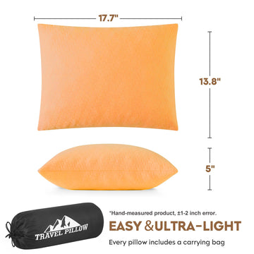 PEUJEW compressible travel pillow shows compact packing for trips