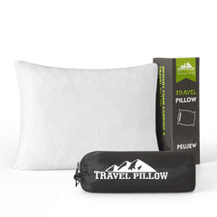 PEUJEW small shredded memory foam pillow in compact form for travel comfort