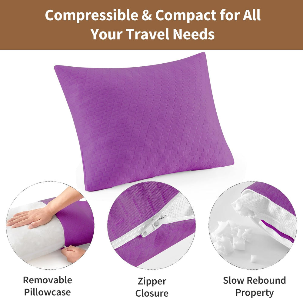 PEUJEW pillow in travel pack ready for backpackers on the go