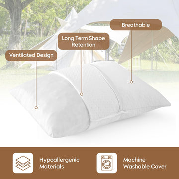 PEUJEW travel pillow with compressible design for easy packing