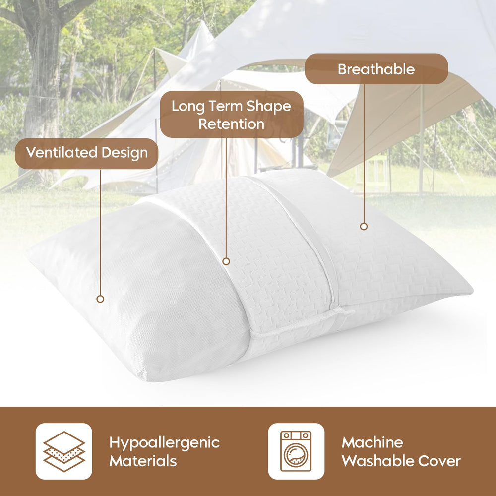 PEUJEW travel pillow with compressible design for easy packing
