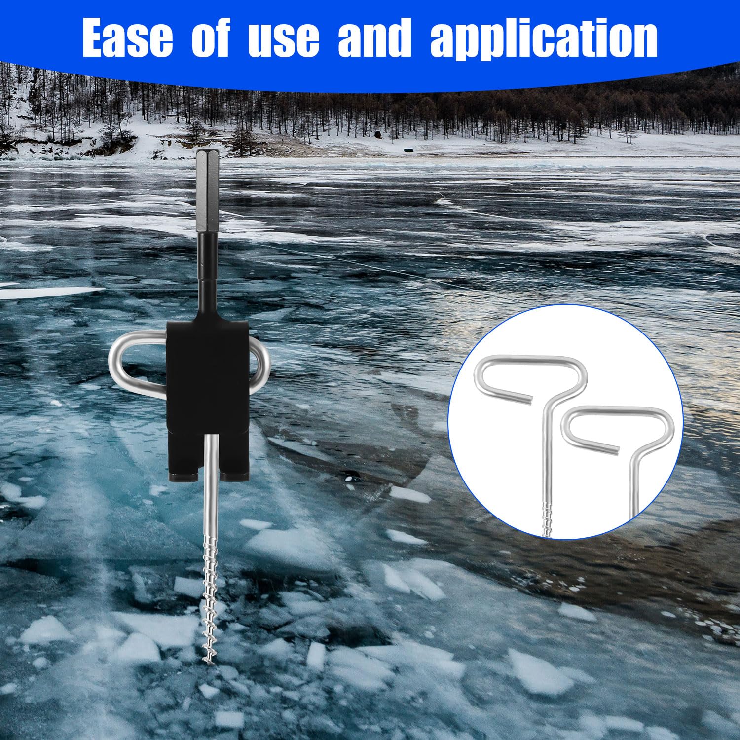 Close-up of hard material ice anchor drill adapter