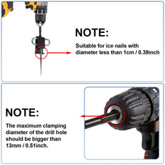 Using the ice anchor adapter with a 13mm ice anchor drill bit