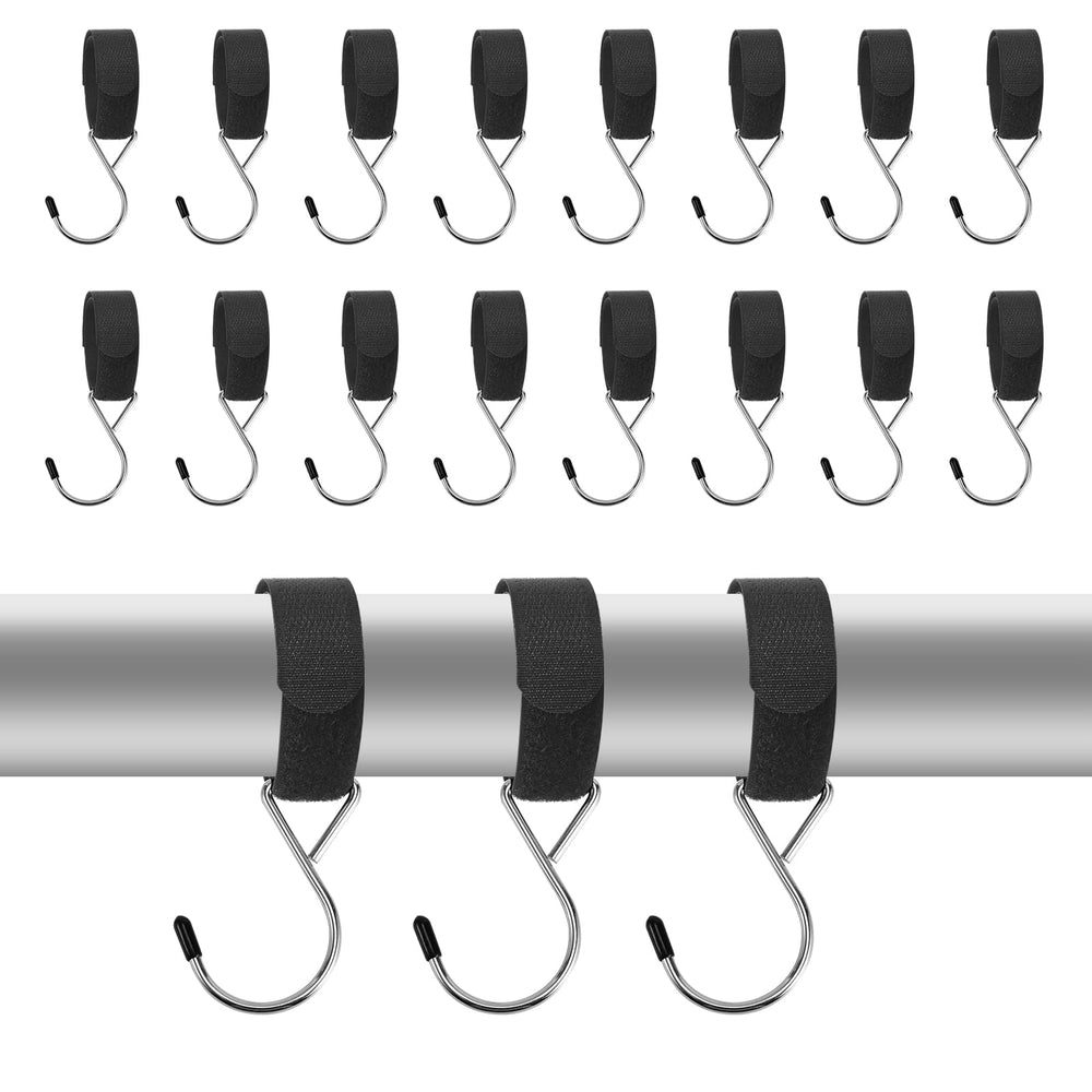 PEUTIER 16pcs ice fishing shelter coat hooks set in black
