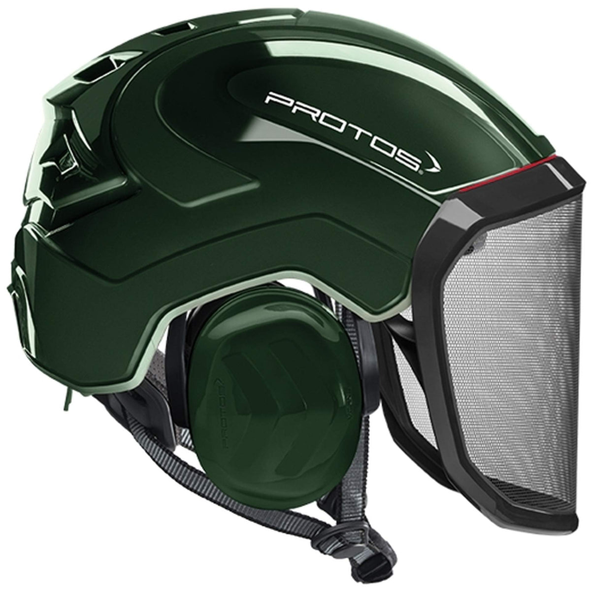 Pfanner Protos Integral Olive helmet side view for enhanced head protection during climbs
