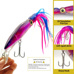 Pfeibk 5pcs saltwater squid lures – color 4
