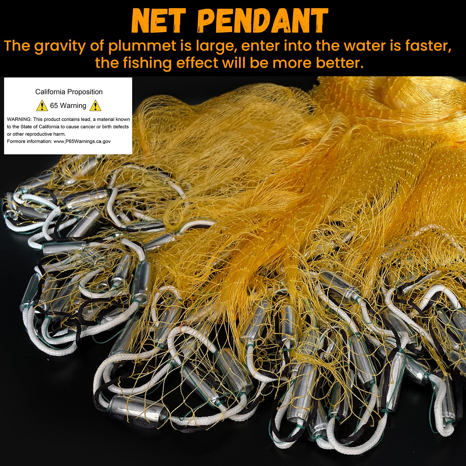Pfeibk cast net 3-8inch mesh close-up for bait accuracy.