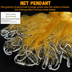 Pfeibk cast net 3-8inch mesh close-up for bait accuracy.
