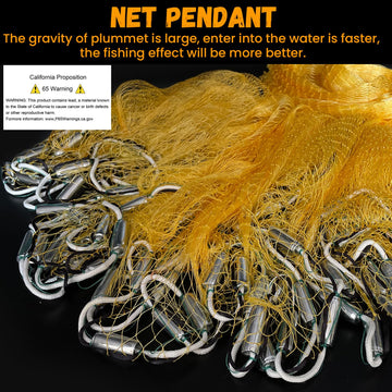 Pfeibk cast net stainless swivel and wristlet reduce chafing.