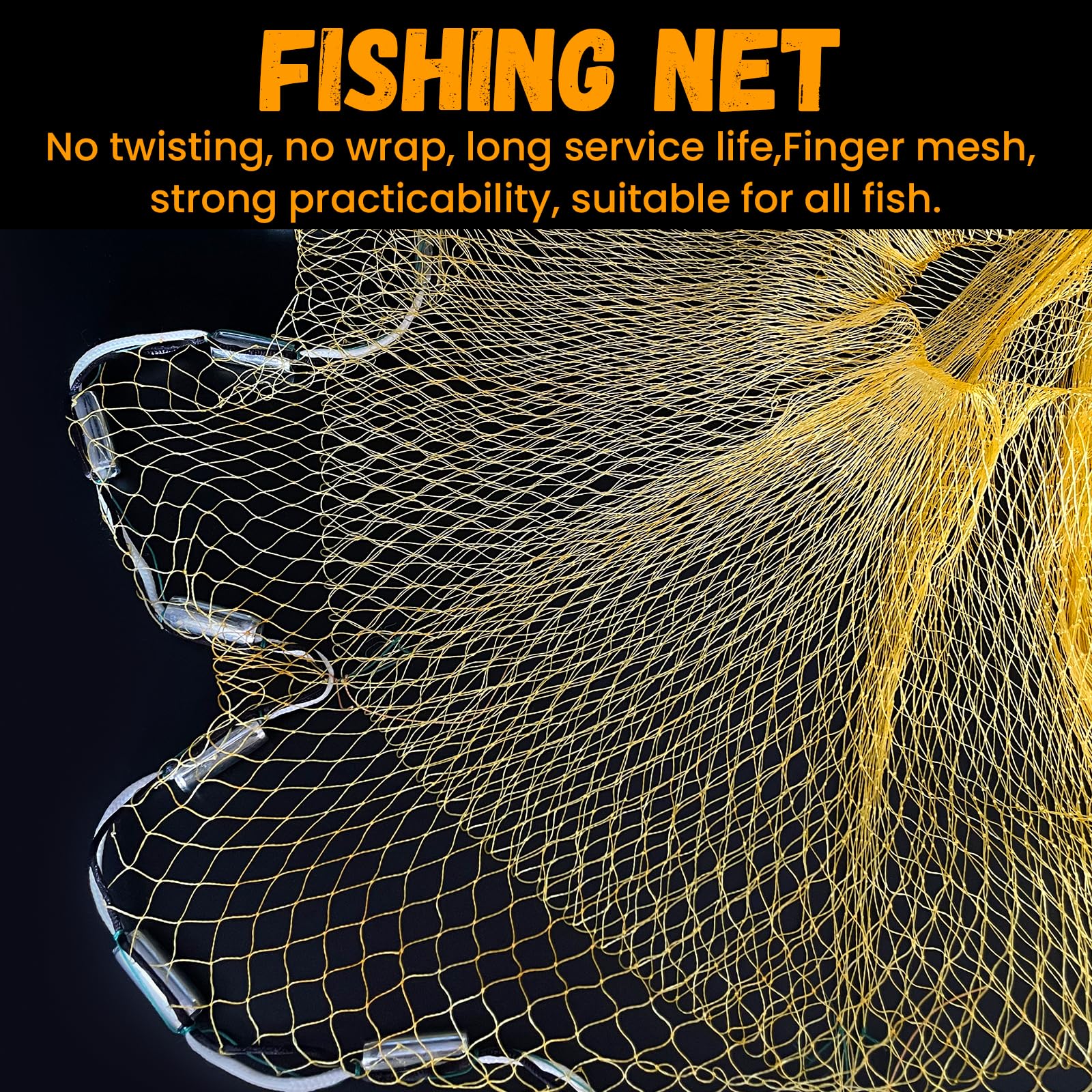 Pfeibk weighted nylon cast net sinks quickly for efficient baiting.