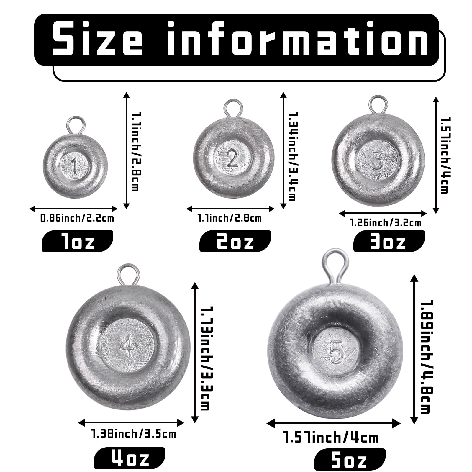 Pfeibk catfish weight disc sinker close-up