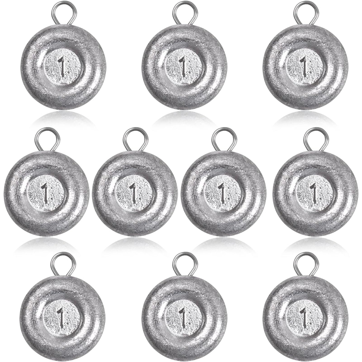 Pfeibk disc sinker weight 1oz, 10pcs