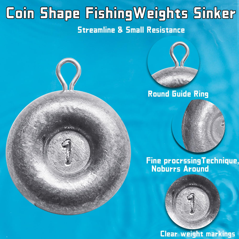 Pfeibk disc sinker weight 2oz, 10pcs