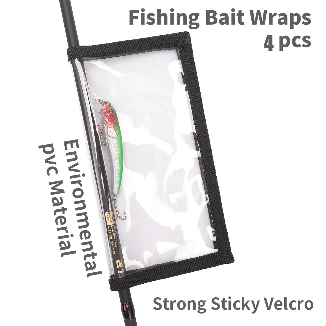 Close-up of PVC lure wrap with Velcro closure
